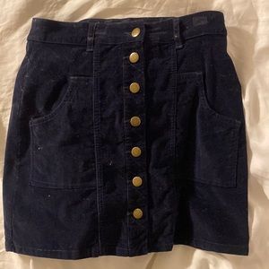 SMALL Altar’d State navy blue corduroy skirt